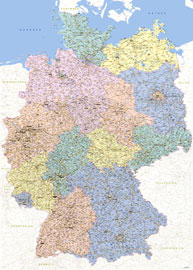 Poster - Landkarten  Deutschlandkarte